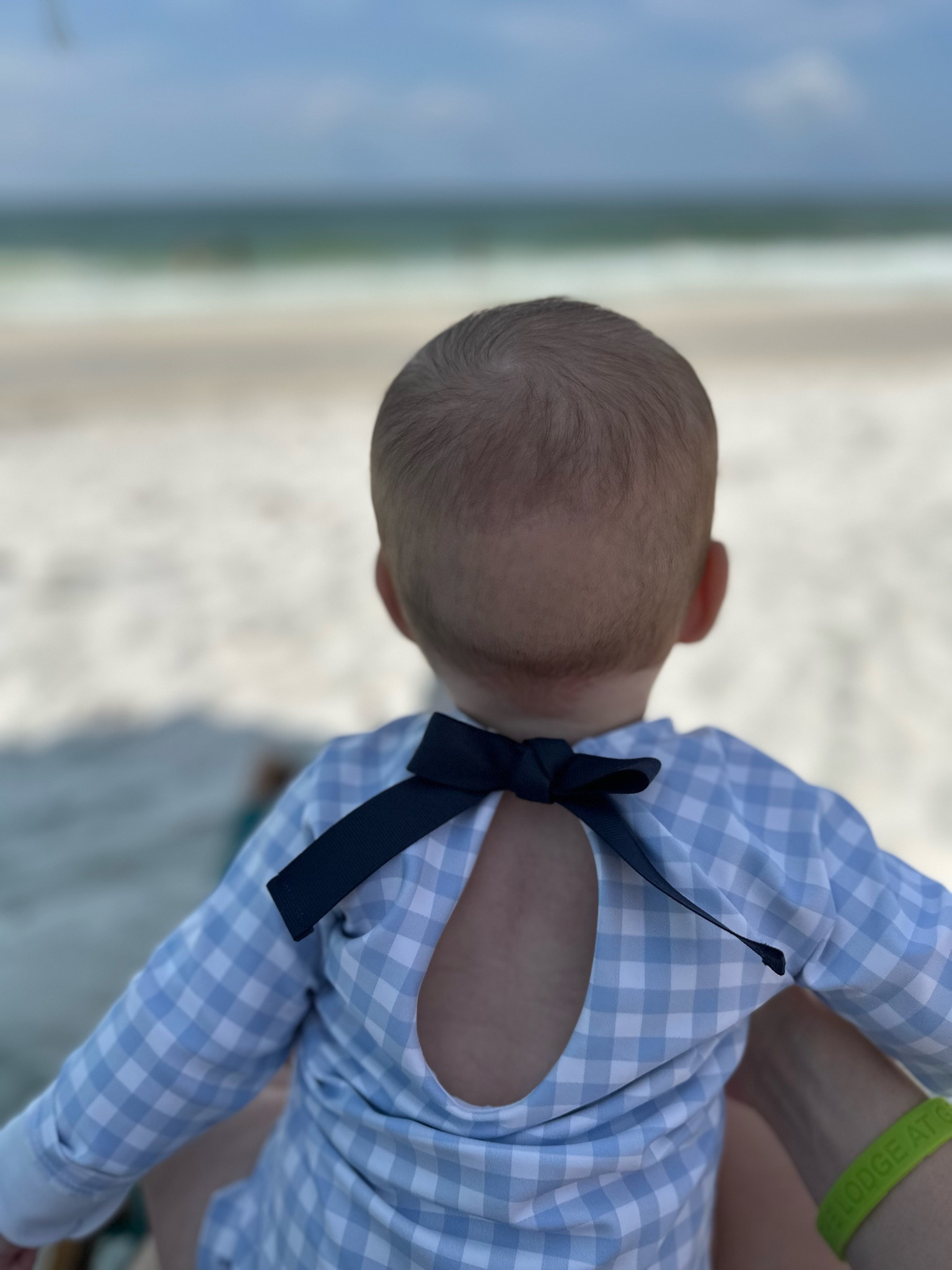 Beach baby ☀️ she is 6 months old and wearing a size 1  

#LTKSeasonal #LTKFindsUnder100 #LTKBaby
