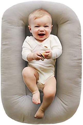 Snuggle Me Organic Bare | Baby Lounger & Infant Floor Seat | Newborn Essentials | Organic Cotton,... | Amazon (US)