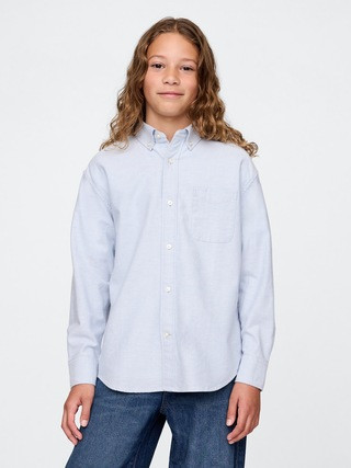 Kids Relaxed Oxford Shirt | Gap (CA)
