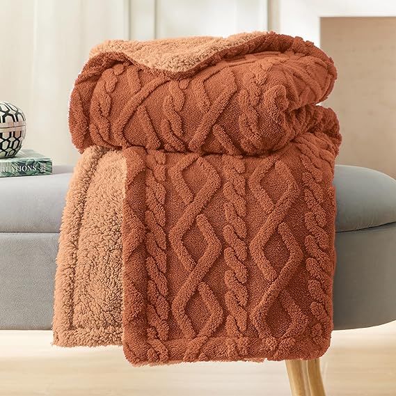 Bedsure Sherpa Throw Blanket for Couch Sofa - Fuzzy Soft Cozy Blanket for Bed, Fleece Thick Warm ... | Amazon (US)