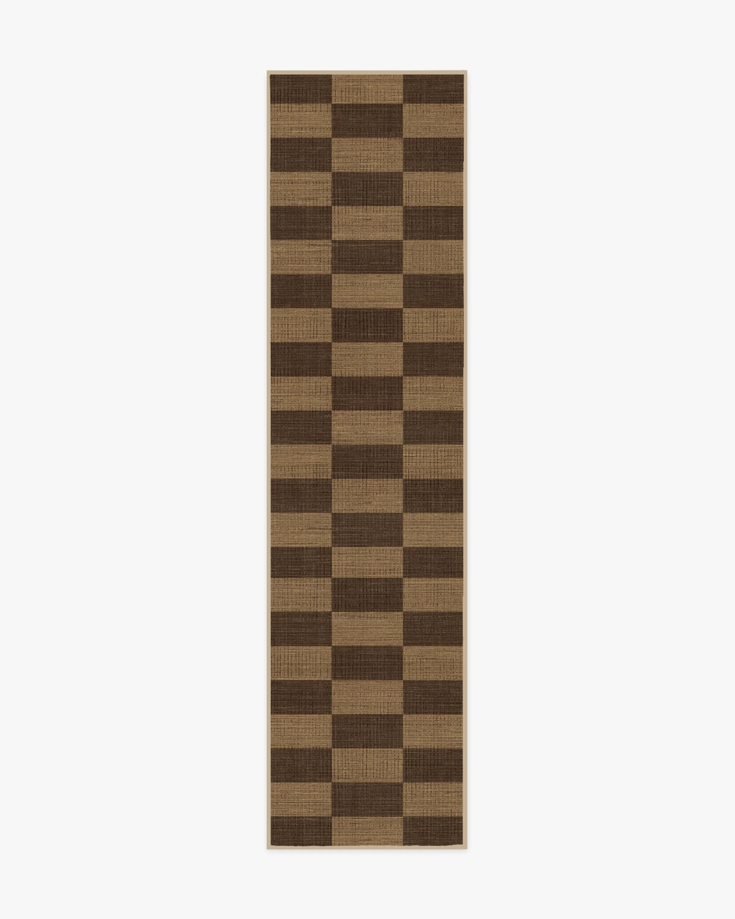 Architectural Digest Yates Check Brown Re-Jute Rug | Ruggable