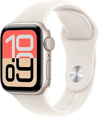 Apple Watch SE 3 [GPS 40mm] Smartwatch with Starlight Aluminum Case with Starlight Sport Band - S... | Amazon (US)