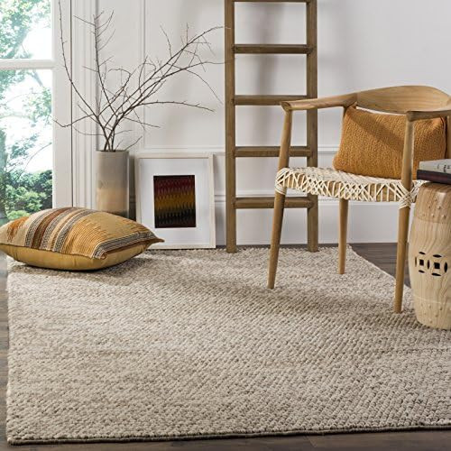 SAFAVIEH Natura Collection 5' x 8' Beige NAT620B Handmade Premium Wool Area Rug | Amazon (US)