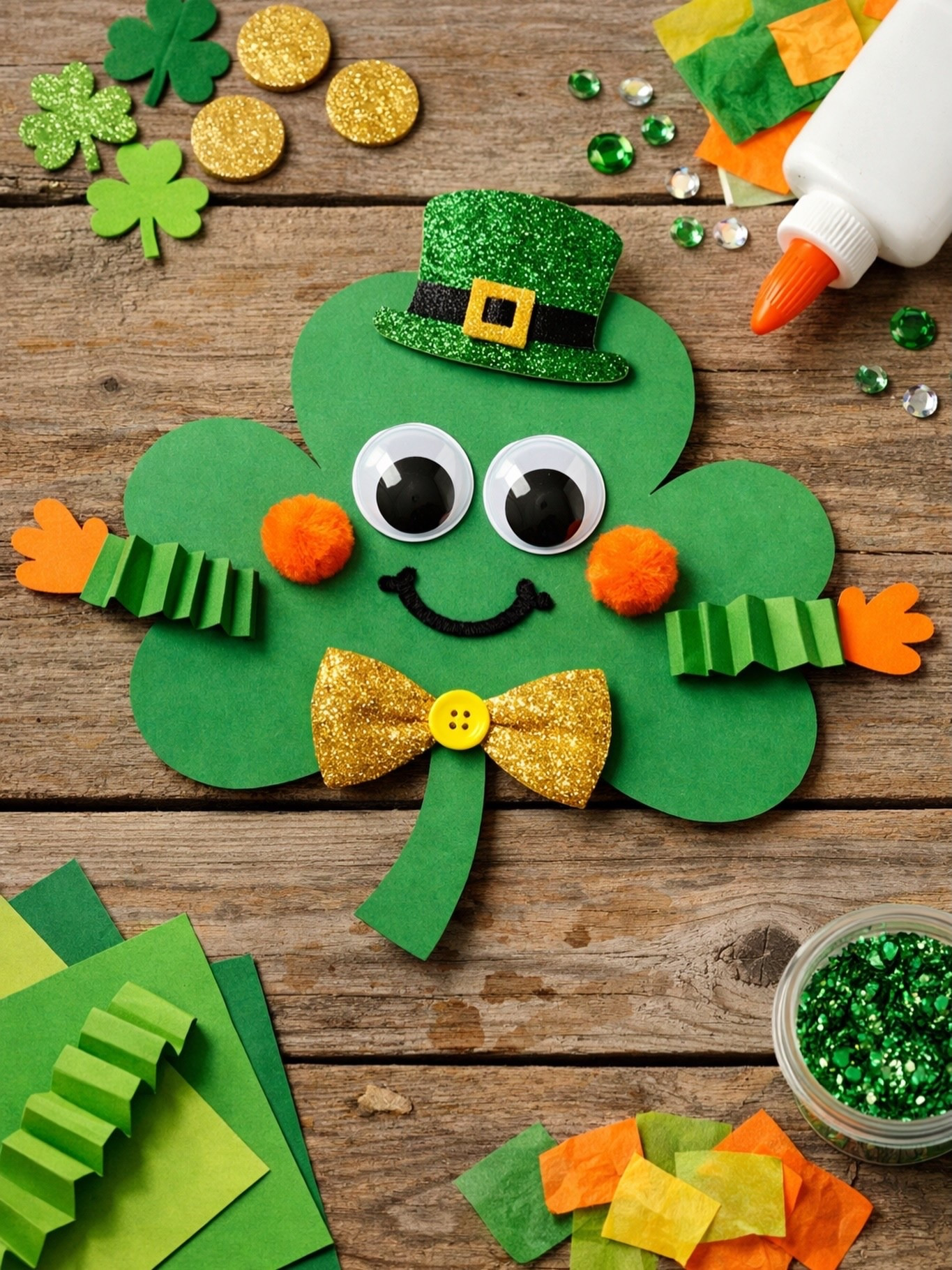 🍀✨ How cute is this little leprechaun shamrock craft?!

We made this fun and easy St. Patrick’s Day project using cardstock, googly eyes, glitter paper, and a little imagination 

💚 It’s perfect for preschoolers, classroom parties, homeschool craft time, or a festive afternoon activity at home.

Save this for your March craft list! 🌈🍀

#StPatricksDayCraft
#KidsCrafts
#PreschoolActivities
#ToddlerCrafts
#HolidayCrafts
StPatricksDayFun
ClassroomCraft
HomeschoolMom
DIYKids
EasyCraftsForKids
CraftyKids
MarchActivities