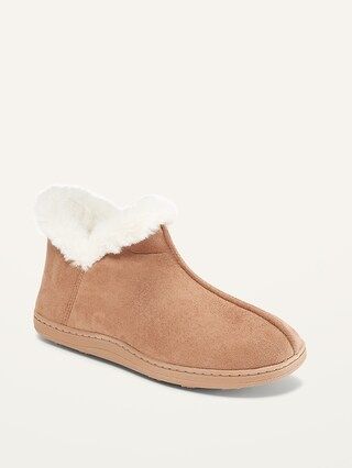 Faux-Fur-Lined Slipper Booties For Women | Old Navy (US)