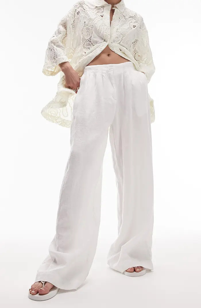 Wide Leg Linen Trousers | Nordstrom