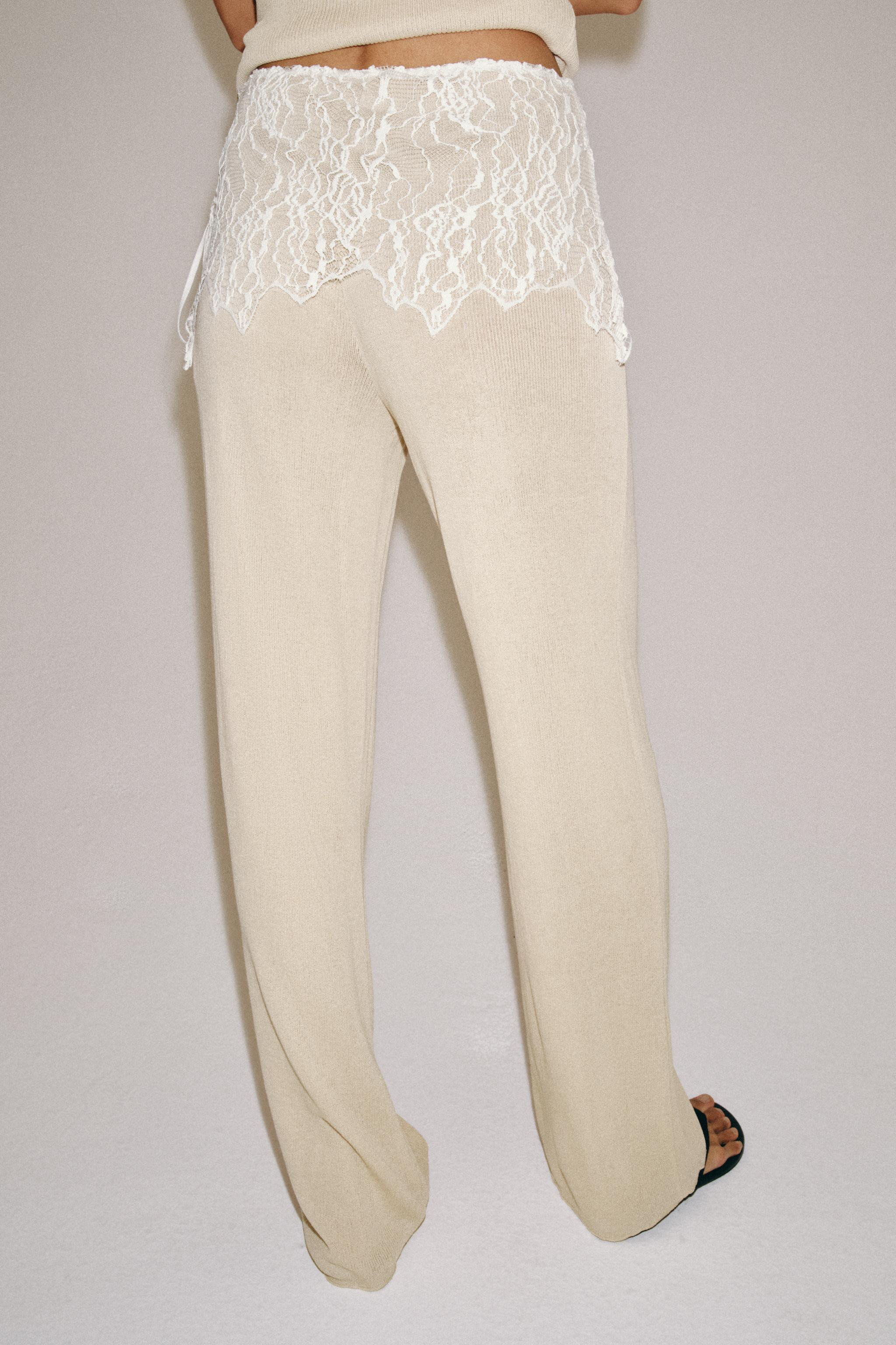 LACE RIB TROUSERS | Zara UK