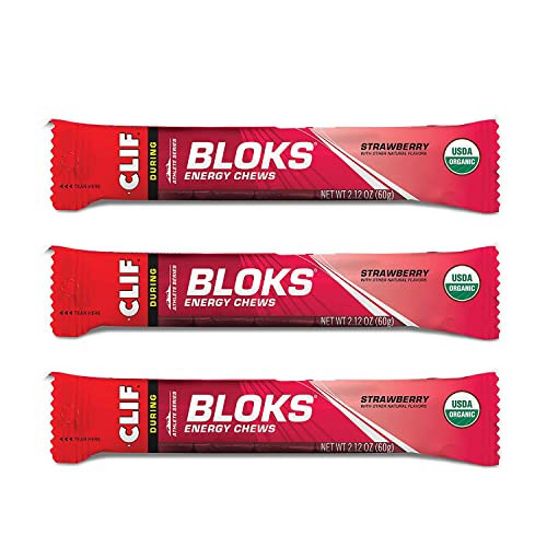 CLIF BLOKS - Energy Chews - Strawberry- Non-GMO - Plant Based Food - Fast Fuel for Cycling and Running-Workout Snack (2.1 Ounce Packet, 3 Count) | Amazon (US)