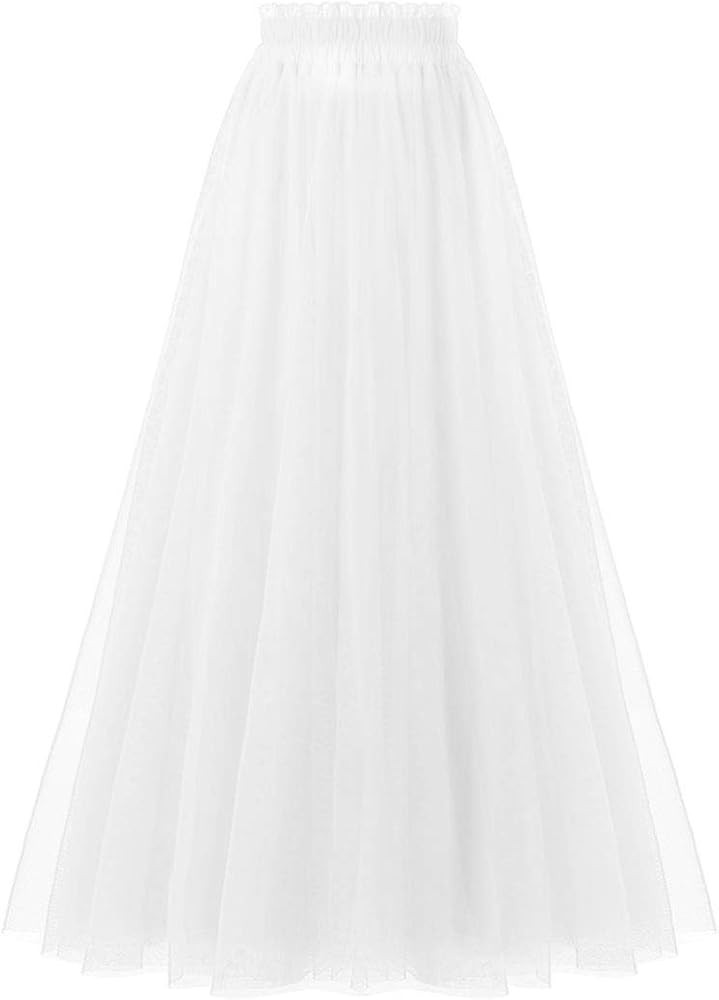 OBBUE Women's A Line Tulle Party Evening Tutu Skirts Tea Length | Amazon (US)