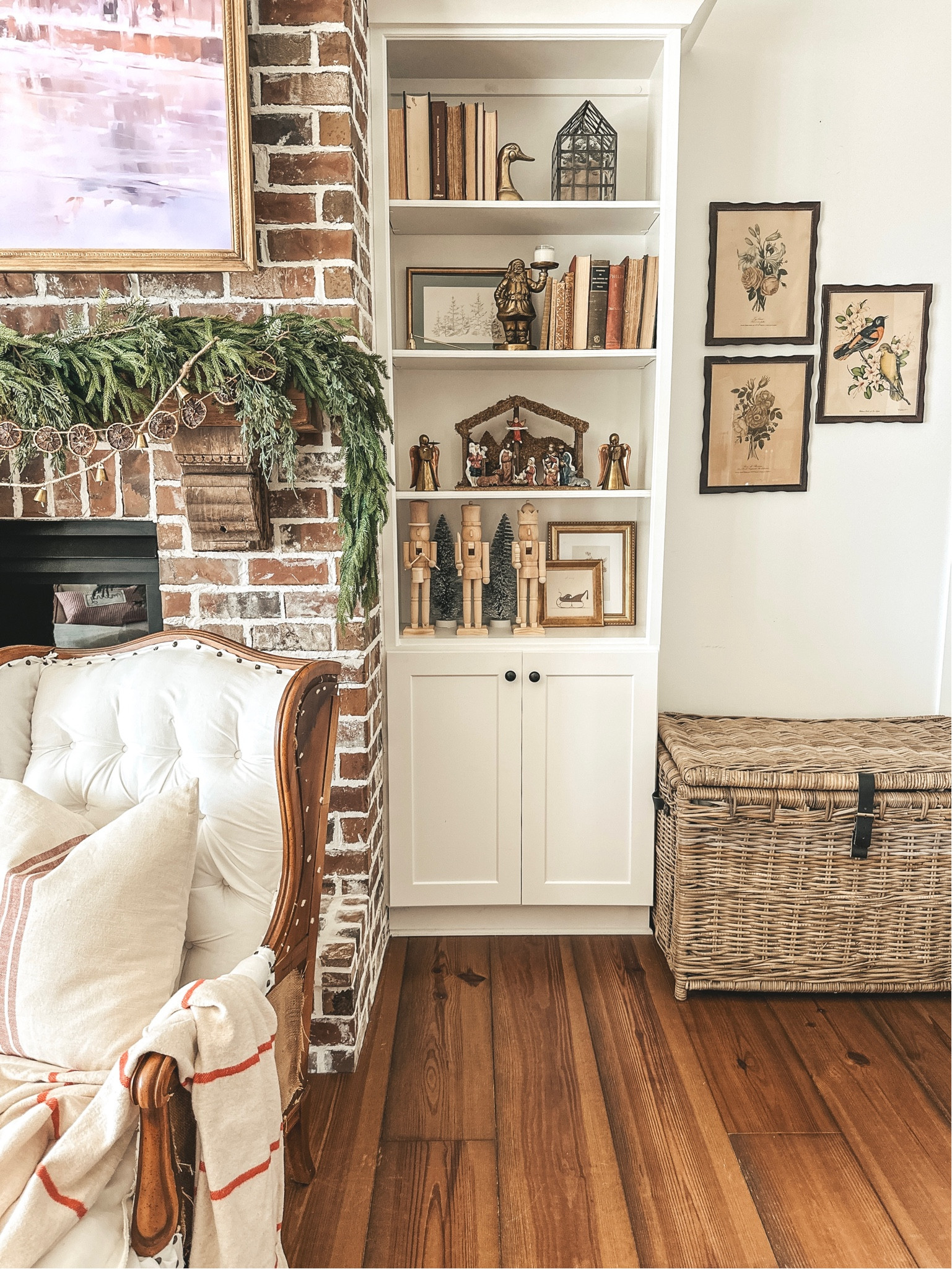 Farmhouse Christmas built-in shelf styling

#LTKSeasonal #LTKstyletip #LTKhome