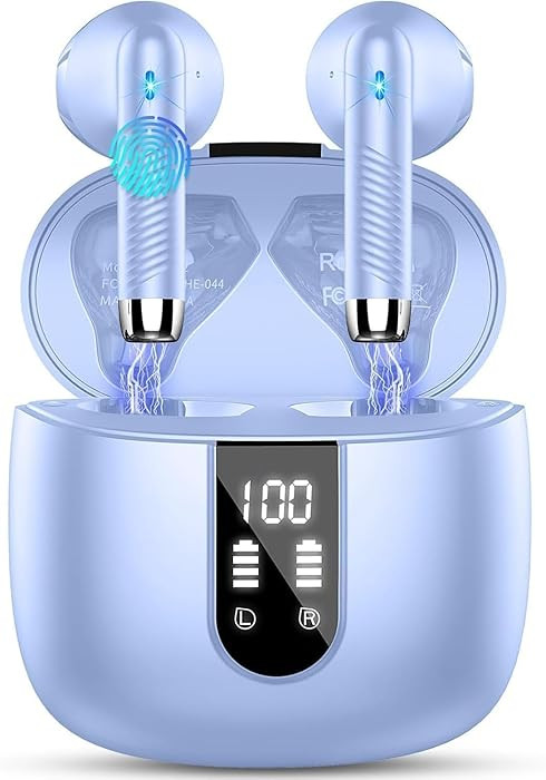 Wireless Earbuds, Bluetooth Headphones V5.4 Stereo Bass Ear Buds with ENC Noise Cancelling Mics,5... | Amazon (US)