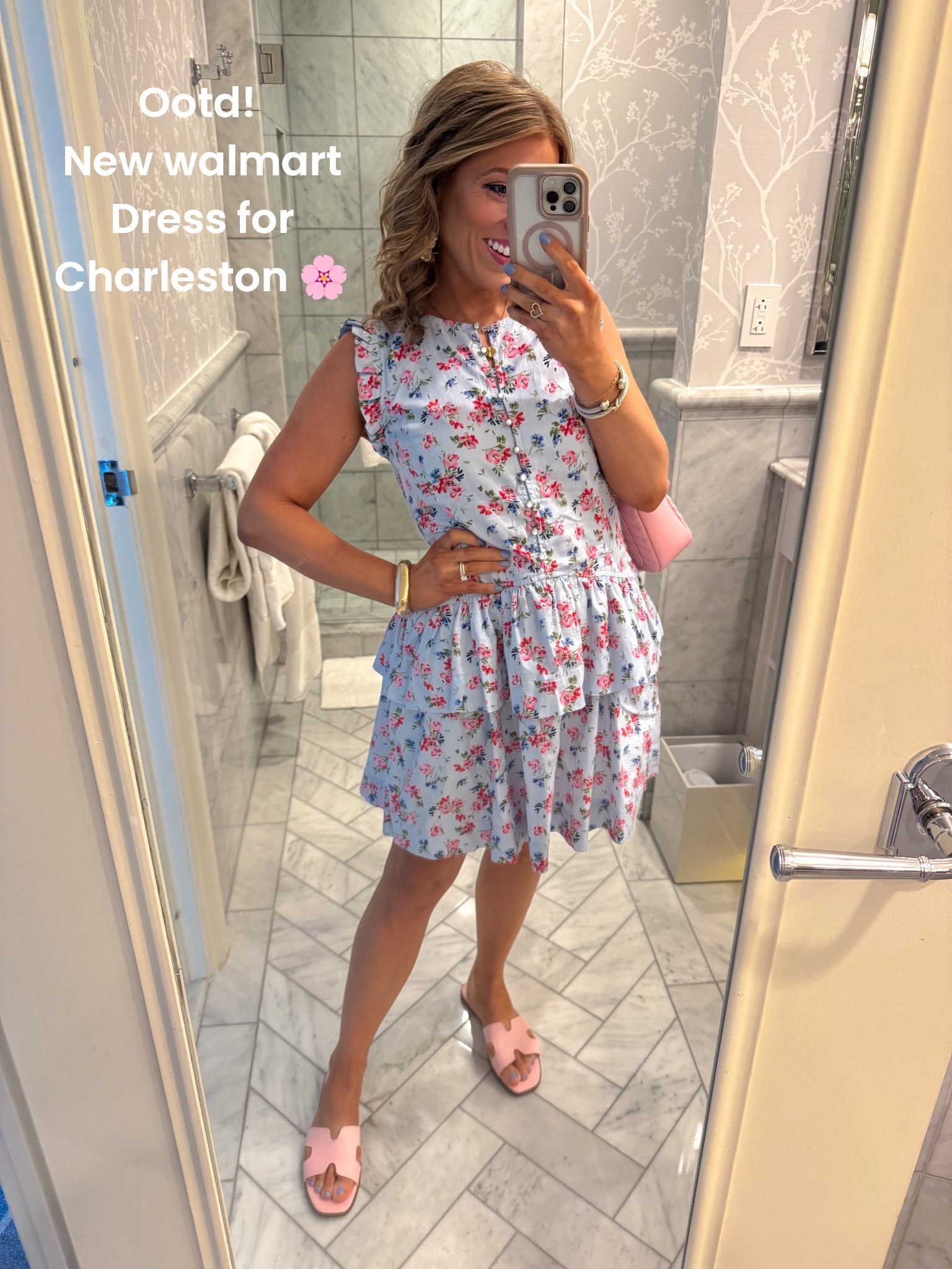 🌸 OOTD in the sweetest new Walmart fashion find and I’m in love with this one! This floral mini dress has such a flattering fit, feminine ruffle details, and the prettiest print for spring and summer. It looks so much more expensive than it is and is one of those easy throw-on dresses you can wear for brunch, church, date night, vacations, or everyday mom style. Paired it with pink sandals for the cutest soft, feminine look 💗 These new Walmart dresses have been so good lately and this one feels like a boutique find!

#walmartfashion #walmartfinds #walmartstyle #springdress #summerdress #floraldress #affordablefashion #ootd #everydaystyle #momstyle #femininedress #budgetfashion #dressunder30 #walmartnewarrivals #springfashion

#LTKPetite #LTKootd