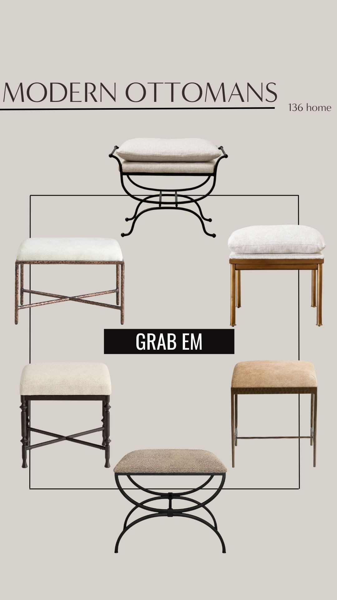 Modern Ottomans for your Living Room #moderndecor #furniture #ottomans 

 #LTKHome