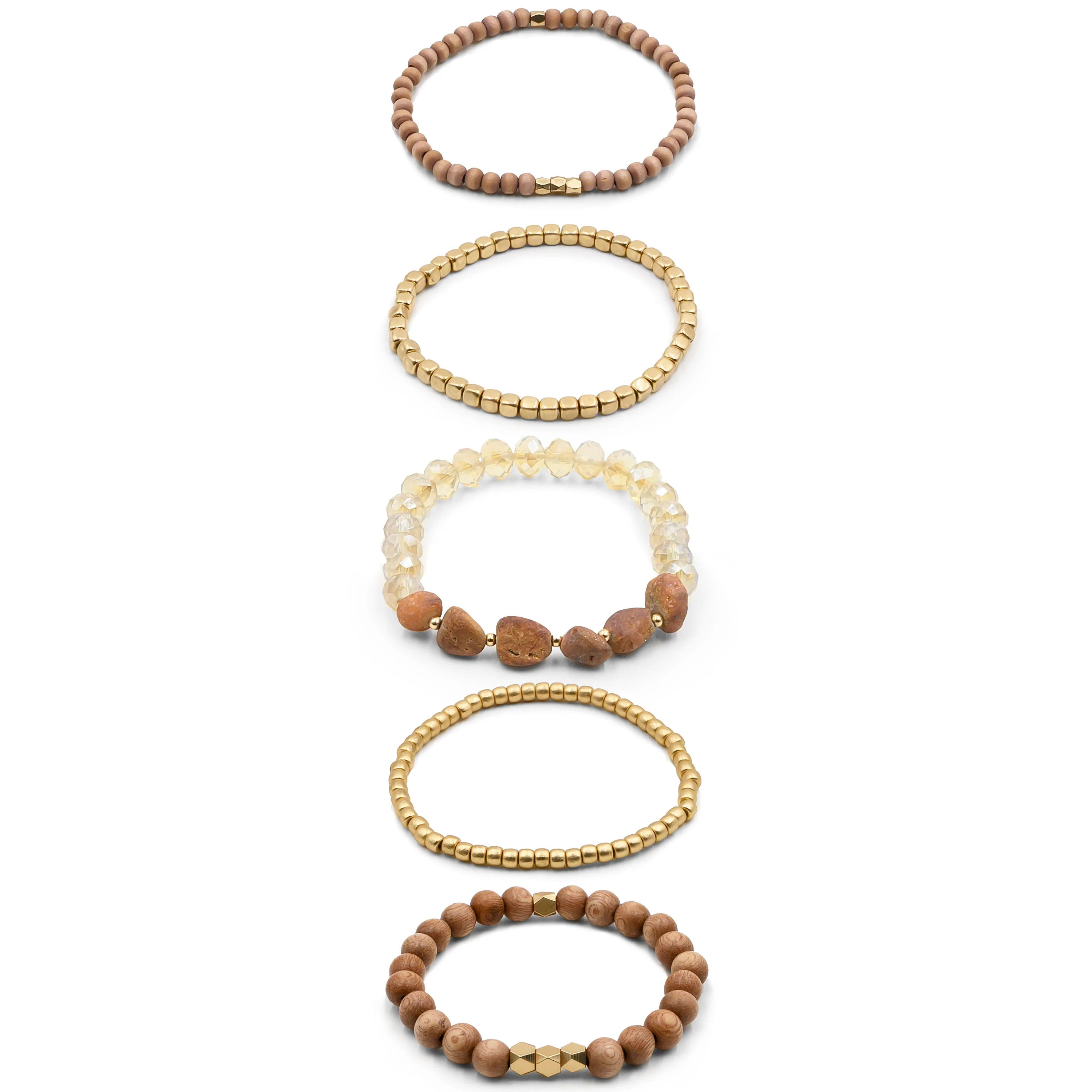 Stacked Collection - Rosewood Bracelet Set | Kinsley Armelle® Official | Kinsley Armelle