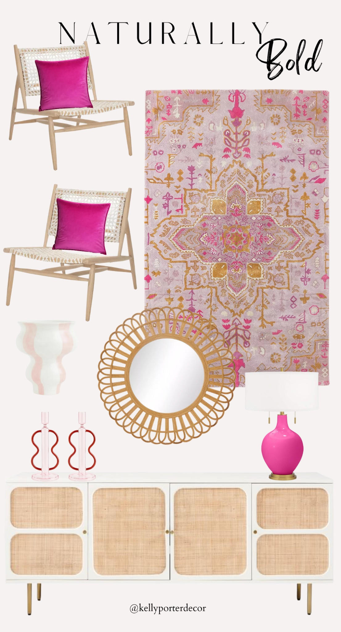 Bring personality to your space with natural furnishings and a bold accent color.

#LTKhome