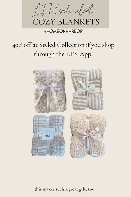 Styled collection is 40% off by shopping through LTK! Buttery soft, cozy blankets on sale!

#LTKSale #LTKhome #LTKunder100