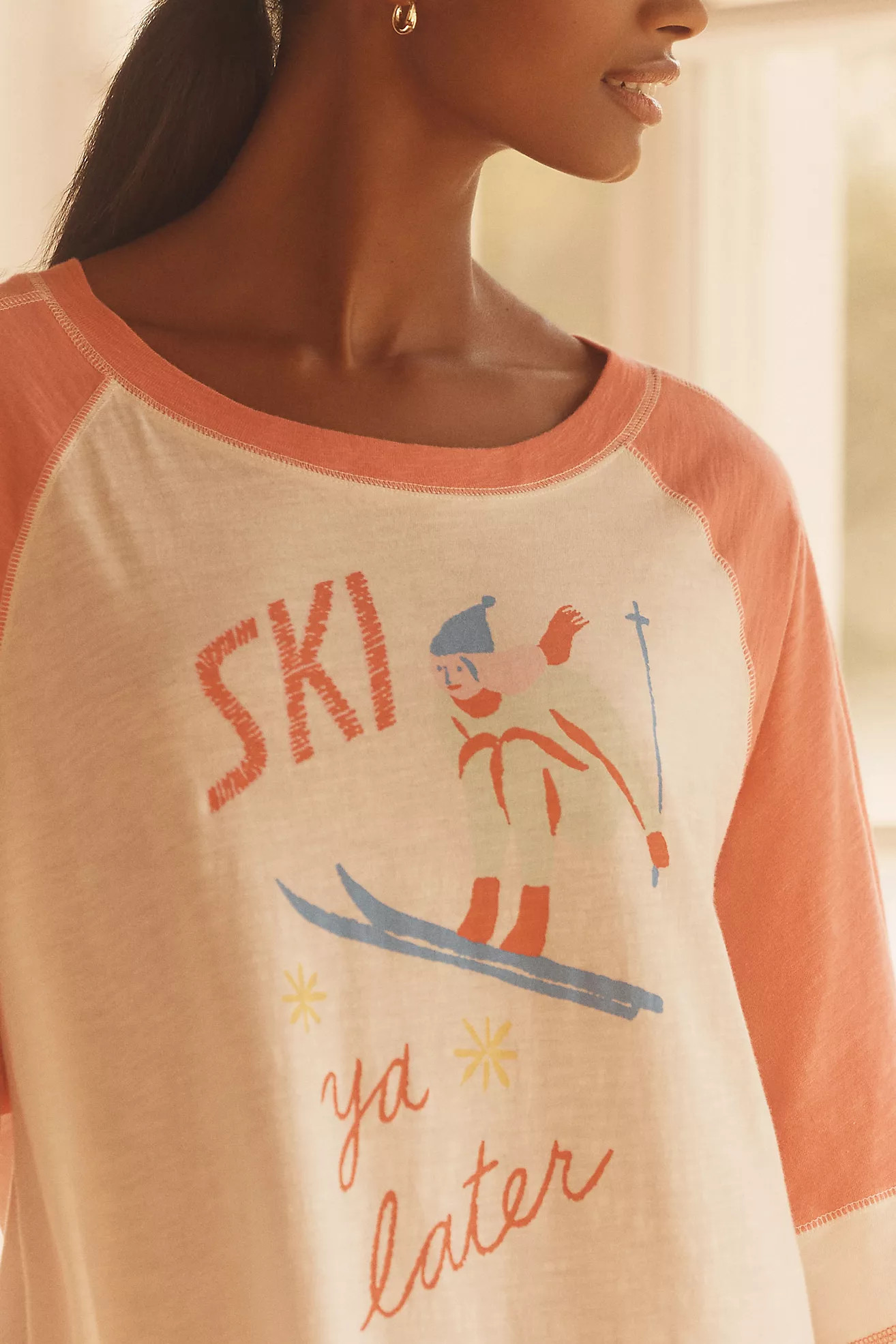 By Anthropologie Oversized Graphic Sleep T-Shirt | Anthropologie (US)