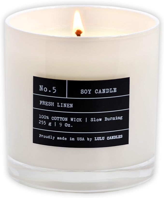 Lulu Candles, Scented Jar Candle, (Fresh Linen, 9 Oz.) | Amazon (US)