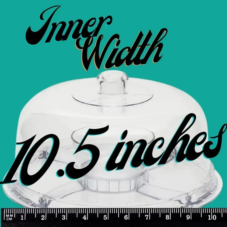 Joey’z Acrylic Cake Stand with Dome Lid 6 in 1 Clear Large Serving Platter 12 inch Use for Sala... | Walmart (US)