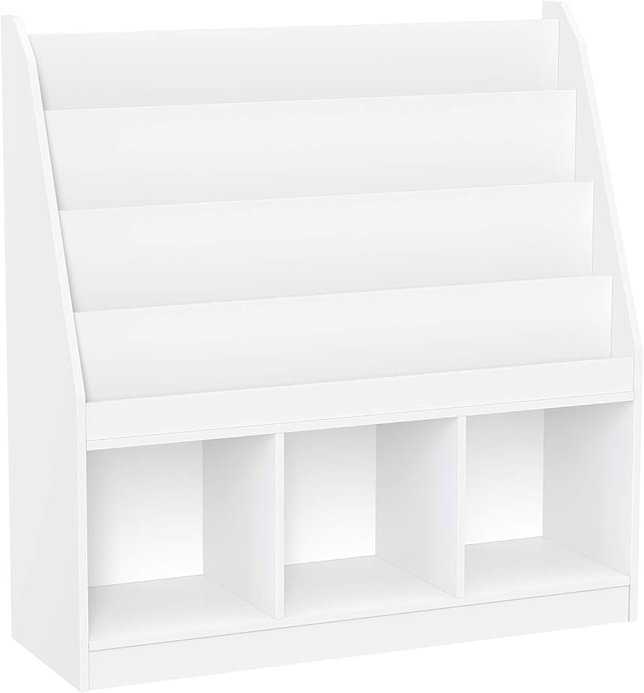 RiverRidge Kids 4 shelves Three Cubbies Bookrack, White (02-251) | Amazon (US)