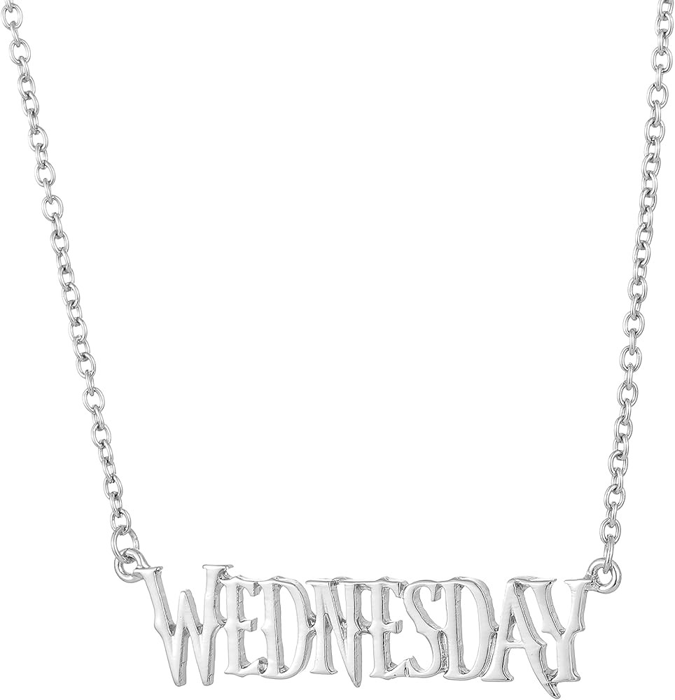 Yuoos Wednesday Addams Necklace Gothic Punk Letter Choker for Women Girls | Amazon (US)