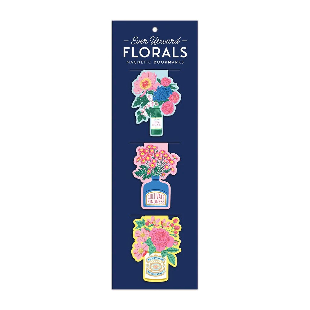 Ever Upward Florals Shaped Magnetic Bookmarks | Galison