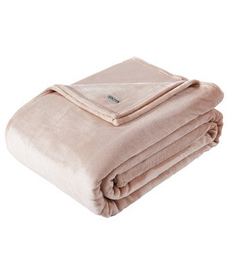 Kenneth Cole Reaction Solid Ultra Soft Plush Blankets - Macy's | Macy's