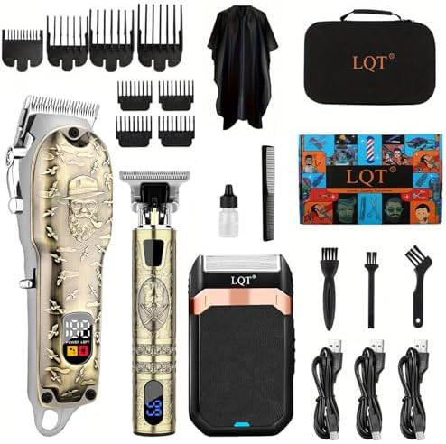 Hair Clippers Set for Men, Hair Clipper Trimmer with LED Display, Professional Cordless Hair Clip... | Amazon (US)