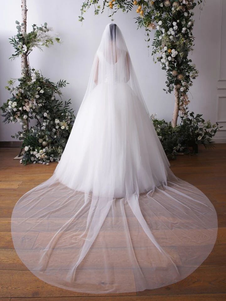 Minimalist Bridal extra long Veil | SHEIN