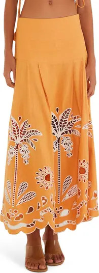 Tropi Embroidered Eyelet Cover-Up Maxi Skirt | Nordstrom