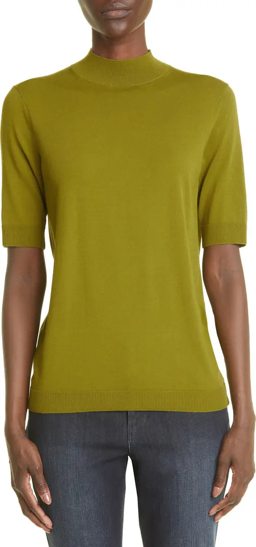 Mock Neck Short Sleeve Sweater | Nordstrom