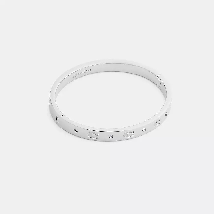 Repeated C Hinged Bangle | Jewelry | Coach | COACH\u00ae | Coach (US)