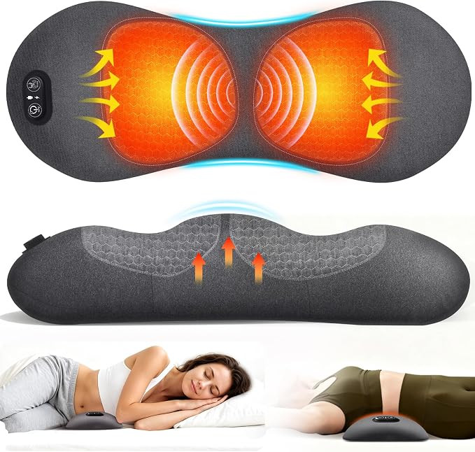 3-In-1 Update Rechargeable Electric Lumbar Support Pillow,Triple Fusion Back Massager With Heat,V... | Amazon (US)