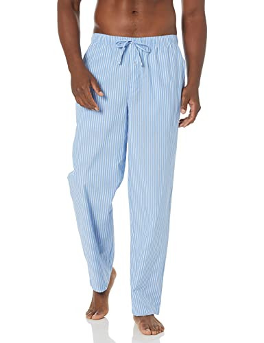 Amazon Essentials Men's Straight-Fit Woven Pajama Pant, Light Blue Stripe, XX-Large | Amazon (US)