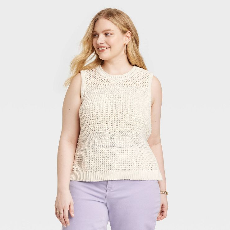 Women's Openwork Sweater Tank Top - Universal Thread™ | Target