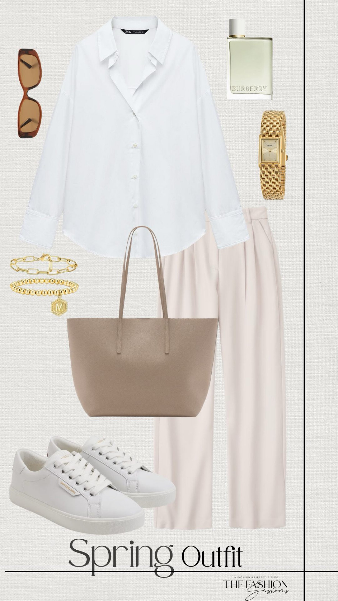 Spring Outfit | White Button Sown | Tailored Pants | White Tennies | Tote Bag |

#LTKShoeCrush #LTKStyleTip #LTKSeasonal