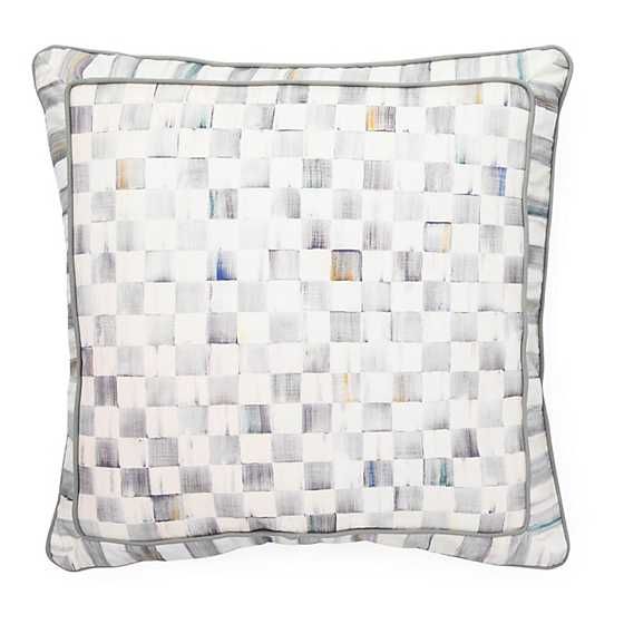 Sterling Check Throw Pillow | MacKenzie-Childs