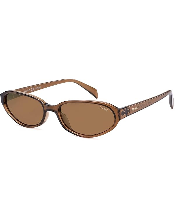 SOJOS Retro Oval Polarized Sunglasses for Women Trendy Cat Eye Chic Narrow Y2K Skinny Sunnies SJ2... | Amazon (US)