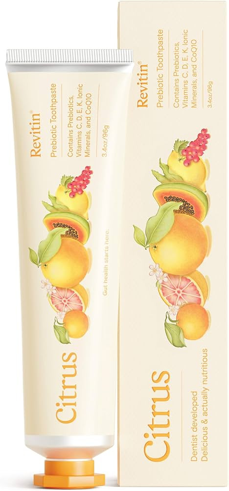Revitin Toothpaste | Fluoride-Free Prebiotic Citrus Tooth Gel | No SLS, Gluten Free, Dye Free, GM... | Amazon (US)