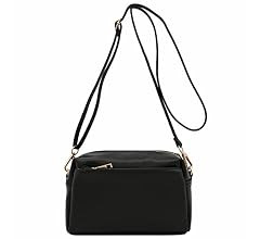 FashionPuzzle Triple Zip Small Crossbody Bag | Amazon (US)
