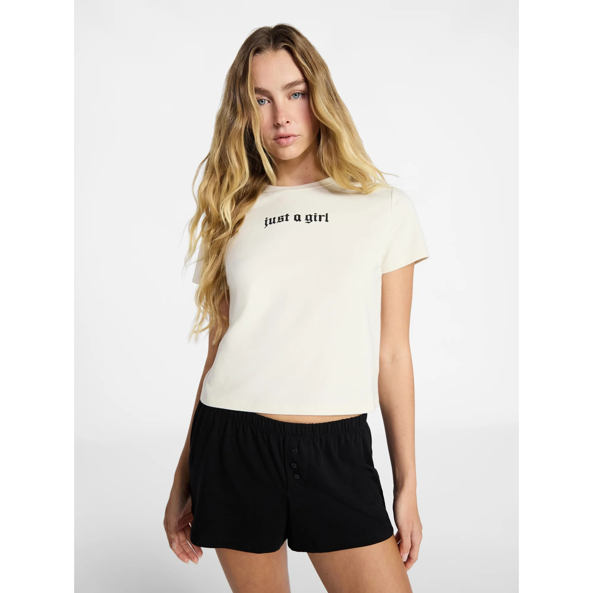 No Boundaries Sleepwear Graphic Baby Tee, Women's XS-XXL | Walmart (US)