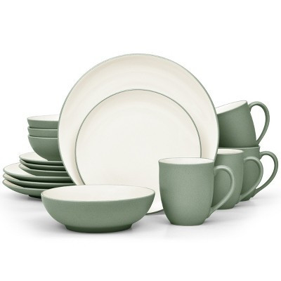Noritake Colorwave Green 16-Piece Coupe Dinnerware Set, Service for 4 | Target