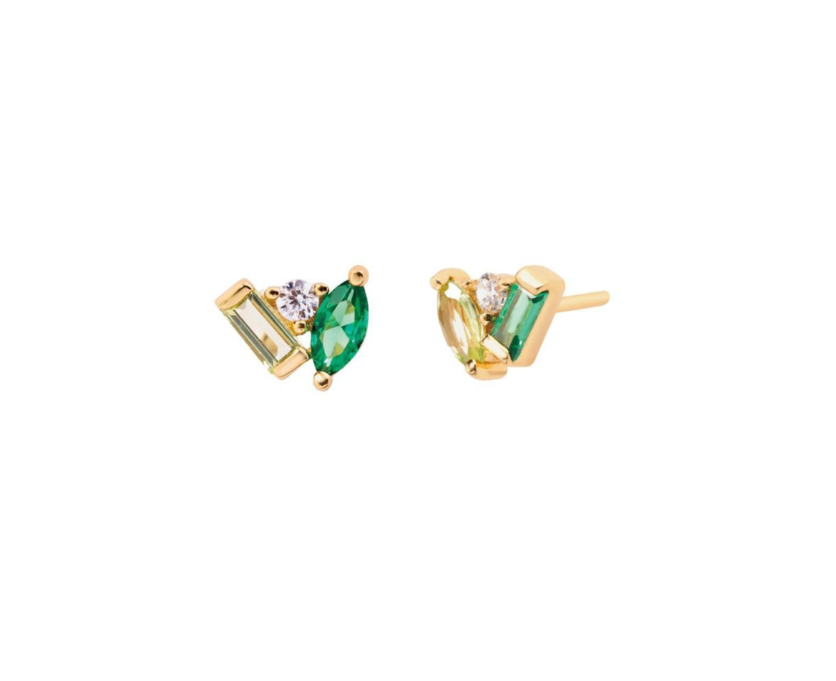 Little Sky Stone Seraphina Celeste Tsavorite and Peridot Stud Earrings - Green | Macy's