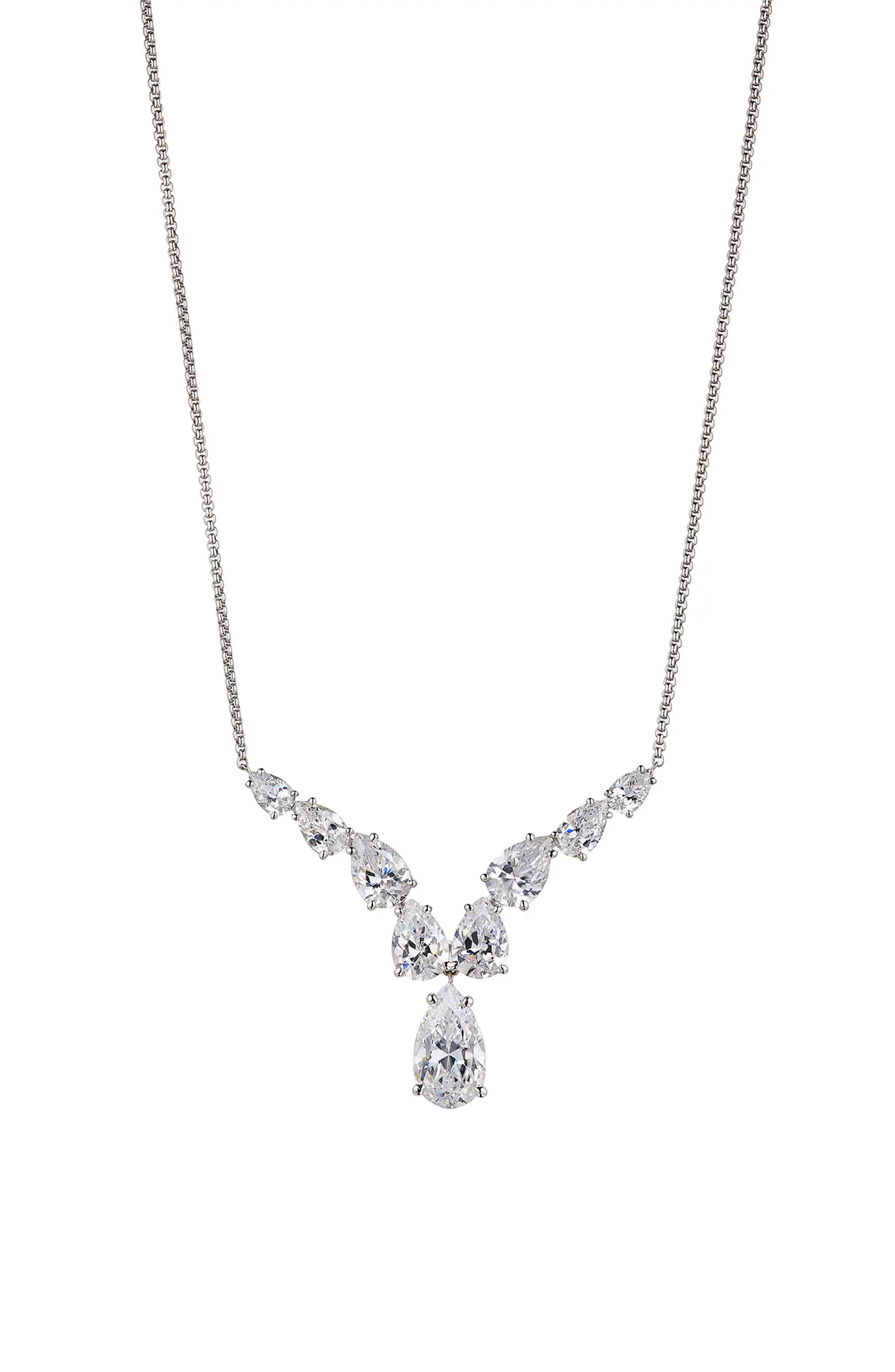 Shine On Pear Cubic Zirconia Pendant Necklace | Nordstrom