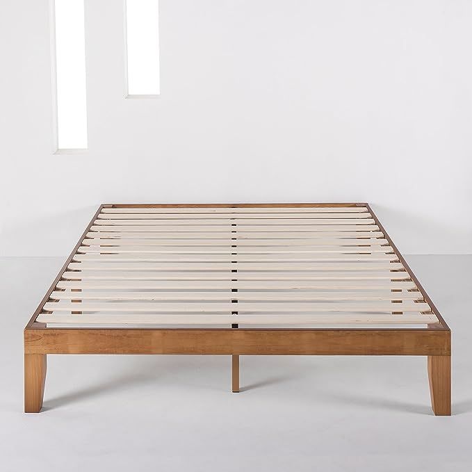 Mellow Naturalista Classic - 12 Inch Solid Wood Platform Bed with Wooden Slats, No Box Spring Nee... | Amazon (US)