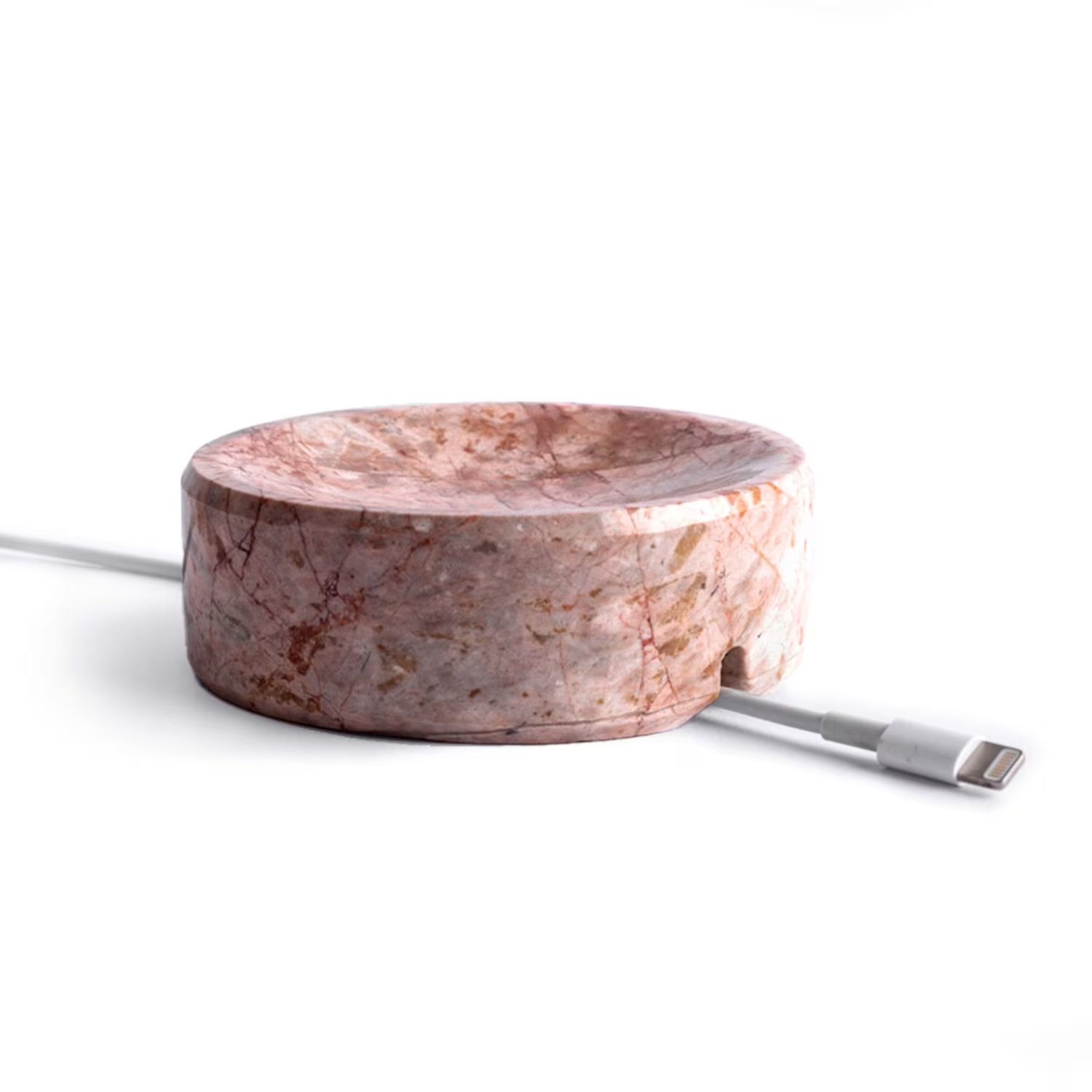 Cable Holder Pink Marble | Wolf & Badger