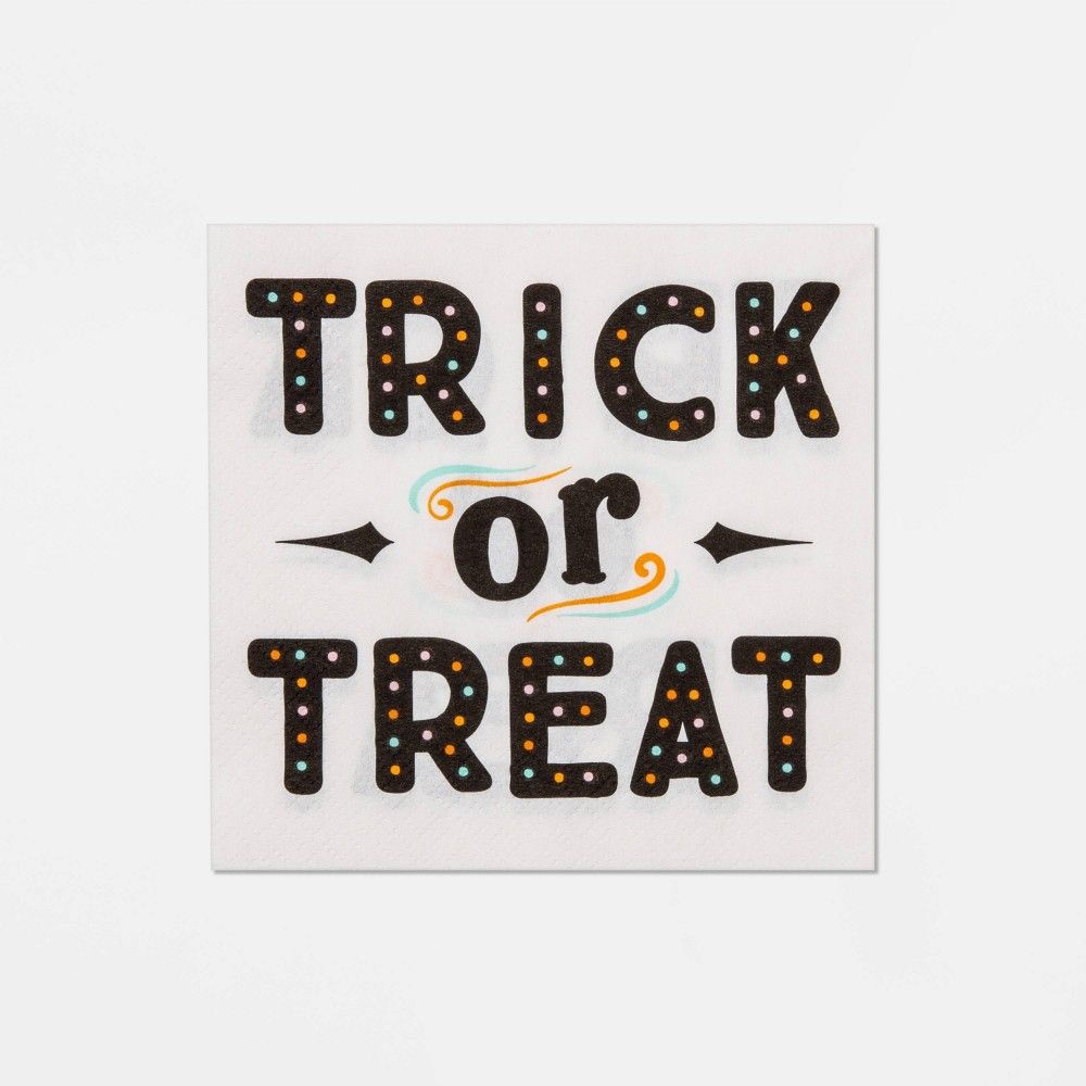 Halloween 30ct Halloween Disposable Trick or Treat Beverage Napkin - Hyde & EEK! Boutique | Target