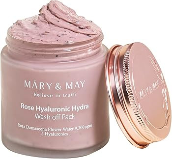 Mary&May Vegan Rose Hyaluronic Hydra Wash Off Mask 125g, Clean Pores, Sebum Control, Longer hydra... | Amazon (US)