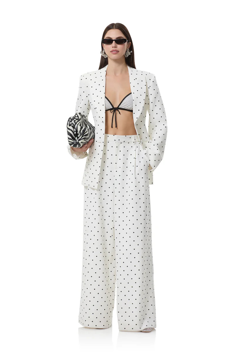 Jemima Blazer - White Mini Dot | ShopAFRM