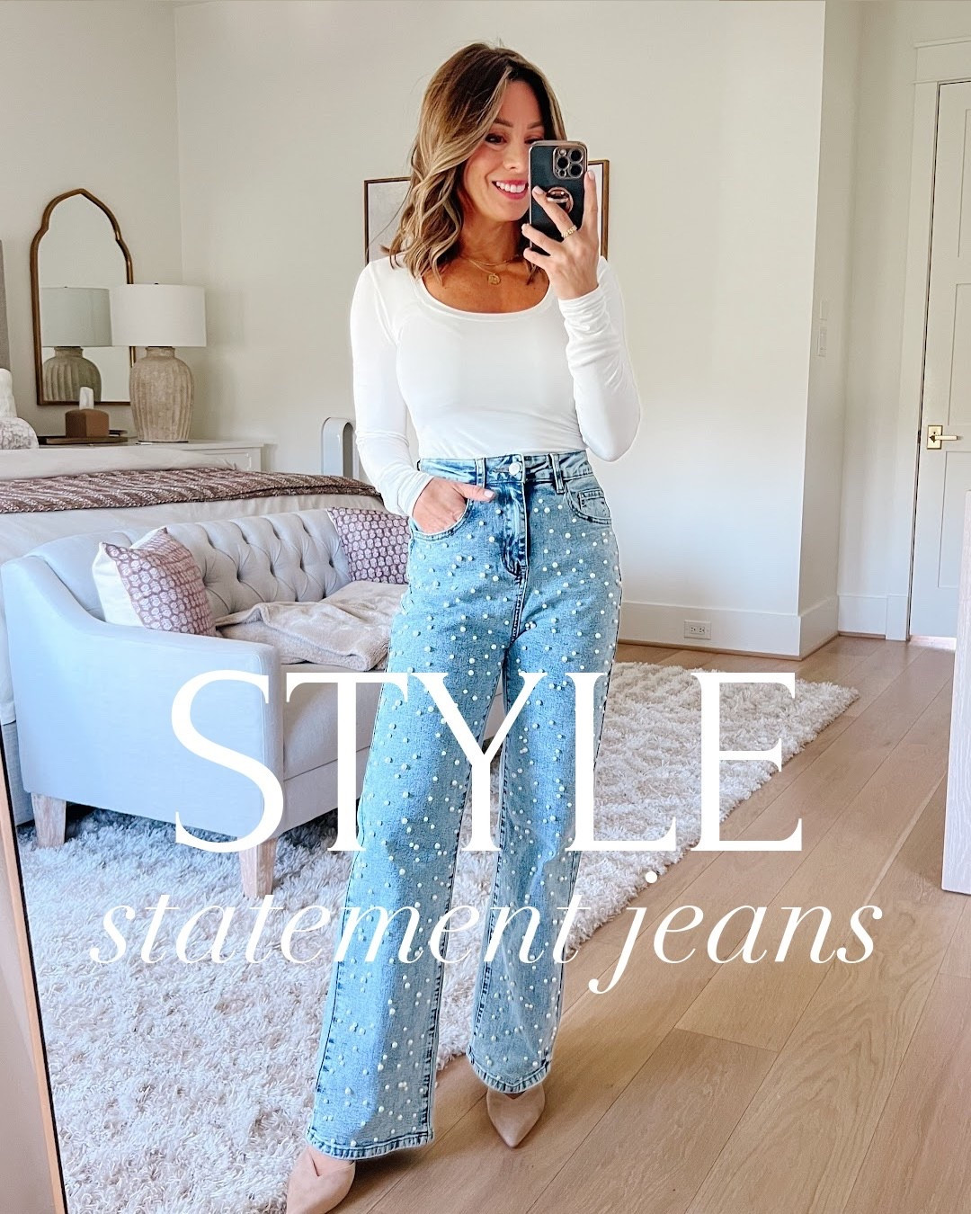 So easy to have good outfits when the jeans do all the work 🥰 

#LTKgrwm #LTKPetite #LTKOver40